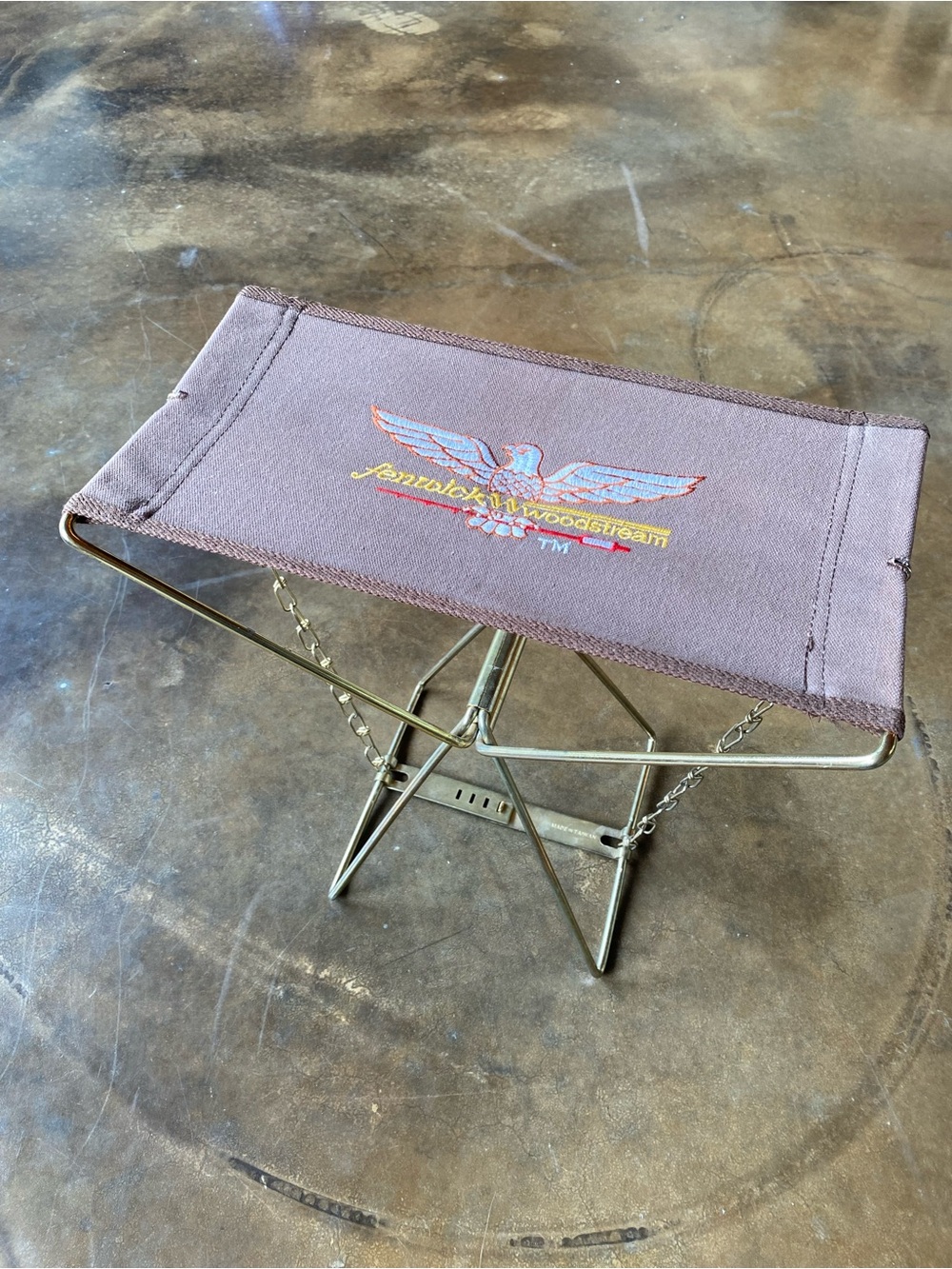 VTG 80s Fenwick Woodstream Folding Canvas Fishing Camping Stool